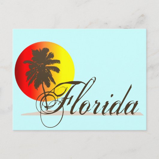 Florida Sunset Briefkaart (Voorkant)