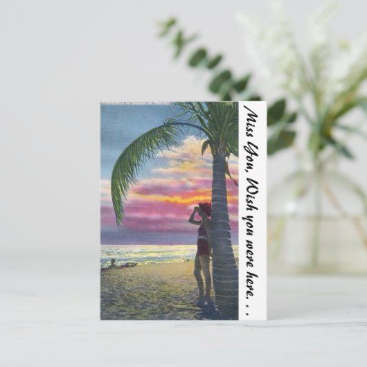 Florida Sunset Briefkaart (Staand voorkant)