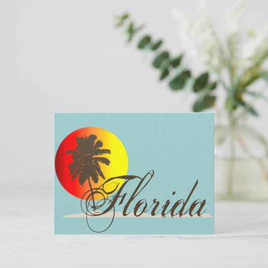 Florida Sunset Briefkaart (Staand voorkant)