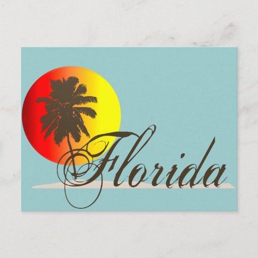 Florida Sunset Briefkaart (Voorkant)