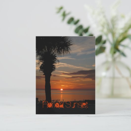 Florida Sunset Briefkaart (Staand voorkant)