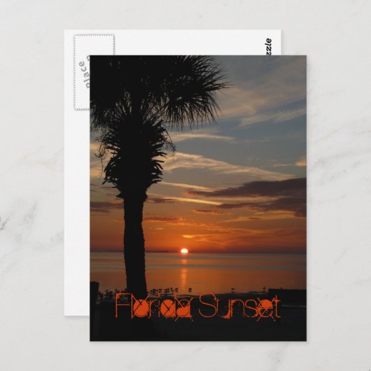 Florida Sunset Briefkaart (Voorkant / Achterkant)
