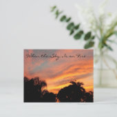 Florida Sunset Briefkaart / Wanneer de hemel in br (Staand voorkant)
