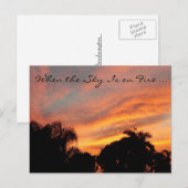 Florida Sunset Briefkaart / Wanneer de hemel in br (Voorkant / Achterkant)