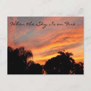 Florida Sunset Briefkaart / Wanneer de hemel in br