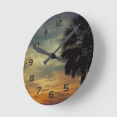 Florida Sunset en Palm Tree Ronde Klok (Hoek)