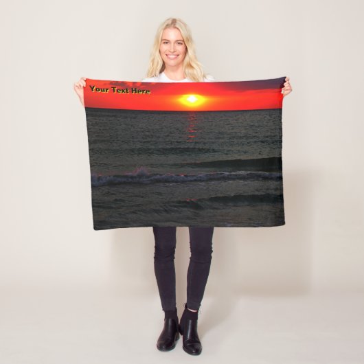Florida Sunset Fleece Deken (In situ)
