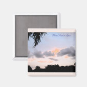 Florida Sunset in August Square magnet (Voorkant / Achterkant)
