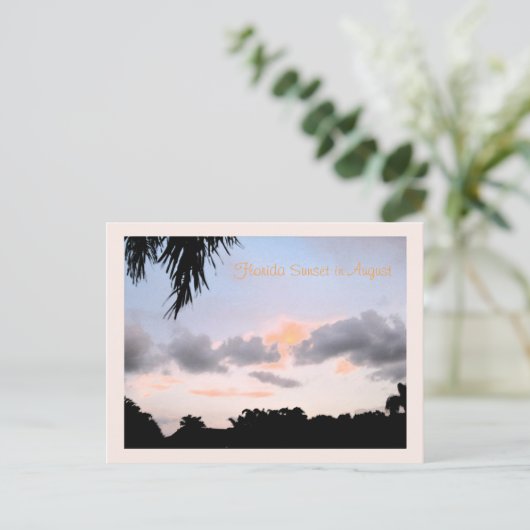 Florida Sunset in augustus Briefkaart (Staand voorkant)