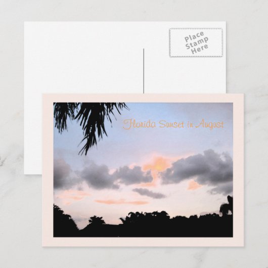 Florida Sunset in augustus Briefkaart (Voorkant / Achterkant)