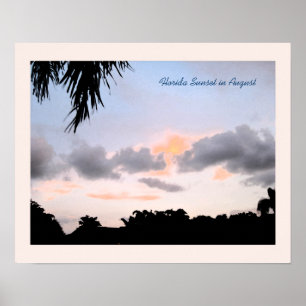 Florida Sunset in augustus Poster