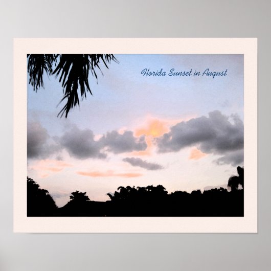 Florida Sunset in augustus Poster (Voorkant)