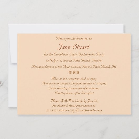 Florida Sunset Kaart (Achterkant)