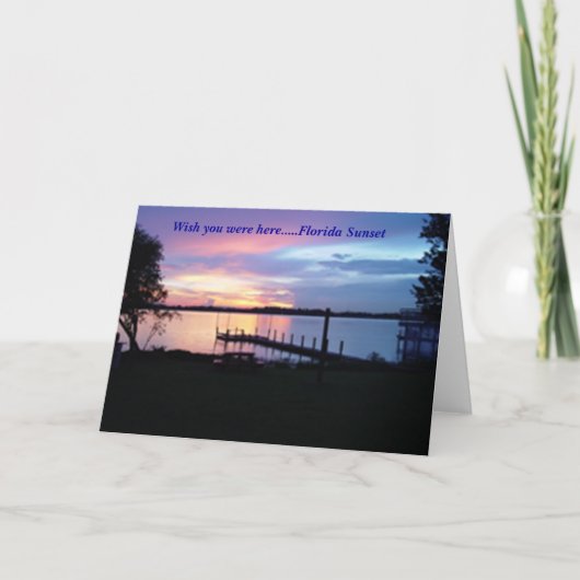 Florida Sunset Kaart (Voorkant)