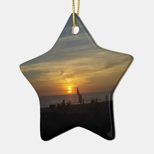 Florida Sunset Keramisch Ornament (Links)