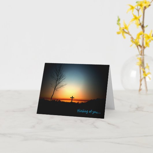 Florida Sunset met Cross Kaart (Gele Bloem)