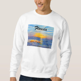 "FLORIDA SUNSET OCEAN WAVE 2 SWEATSHIRT" TRUI