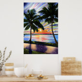 Florida Sunset on the Coast Poster (Keuken)