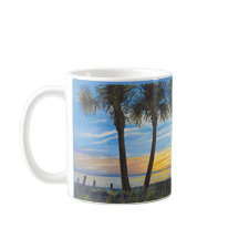 FLORIDA SUNSET PALM TREES COFFEE MOK
