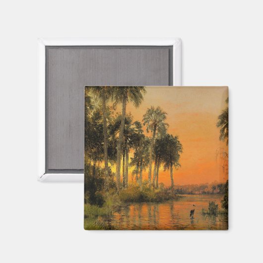 Florida Sunset, schilderij van Herman Herzog Magneet (Voorkant / Achterkant)