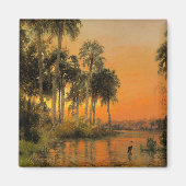 Florida Sunset, schilderij van Herman Herzog Magneet (Voorkant)