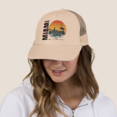 Florida Sunset Skyline Retro Miami Beach Trucker Pet (In situ)
