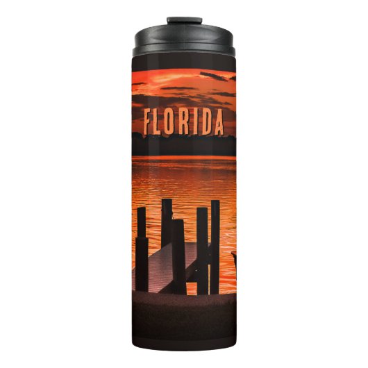 Florida Sunset Thermal Tumbler Thermosbeker (Voorkant)
