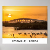 Florida Sunset Travel Photography - Titusville Poster (Voorkant)