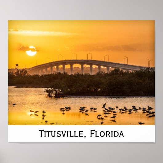 Florida Sunset Travel Photography - Titusville Poster (Voorkant)