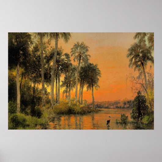 Florida Sunset van Hermann Herzog Poster (Voorkant)