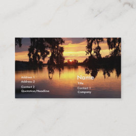 Florida Sunset Visitekaartje Profile Card Foto