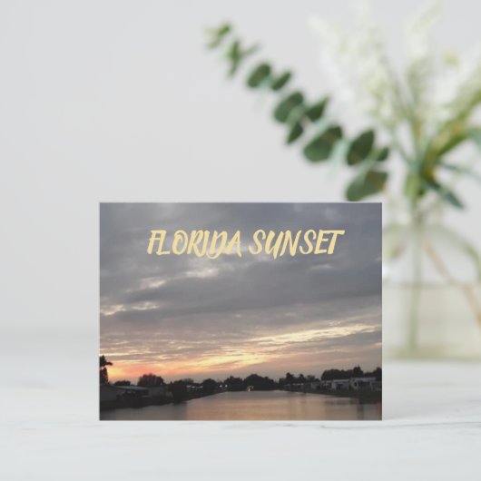 FLORIDA SUNSET WENSKAART KAART (Staand voorkant)