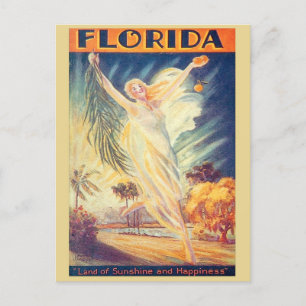 Florida Sunshine Nouveau Vliegende Vrouw Briefkaart