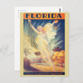  Florida Sunshine Nouveau Vliegende Vrouw Briefkaart (Voorkant / Achterkant)