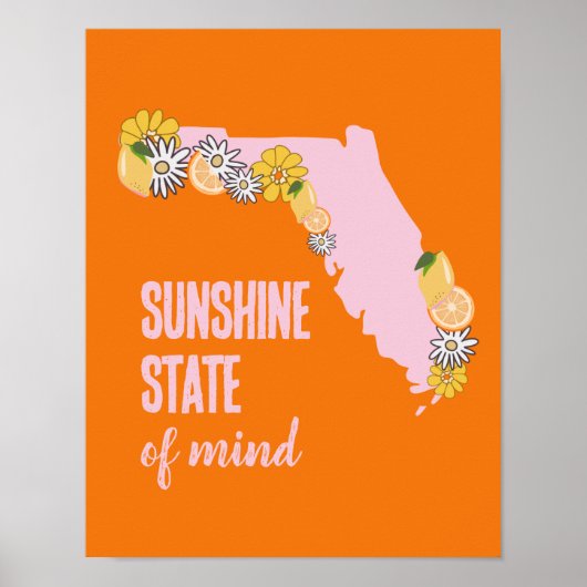 Florida Sunshine State of Mind Poster (Voorkant)