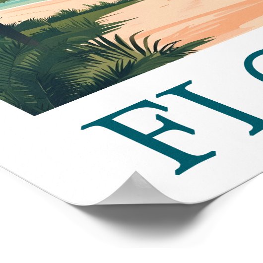 Florida Sunshine State – Tropical Beach Paradise Poster (Hoek)