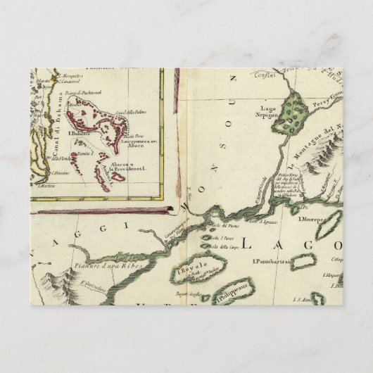 Florida, superieure meren, Bahama's Briefkaart (Voorkant)