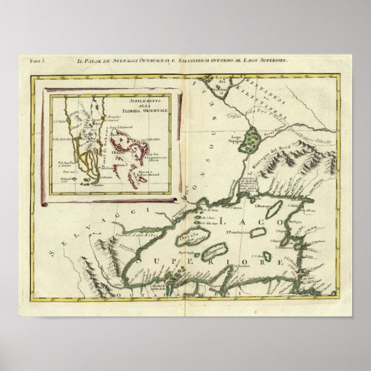 Florida, superieure meren, Bahama's Poster (Voorkant)
