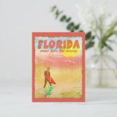 Florida Surfer Briefkaart (Staand voorkant)