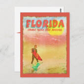 Florida Surfer Briefkaart (Voorkant / Achterkant)