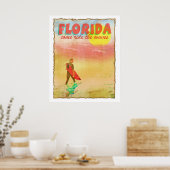 Florida Surfer Poster (Keuken)