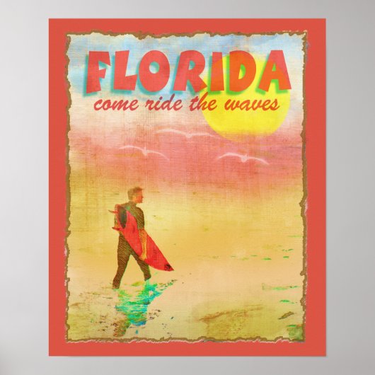 Florida Surfer  Style Poster (Voorkant)