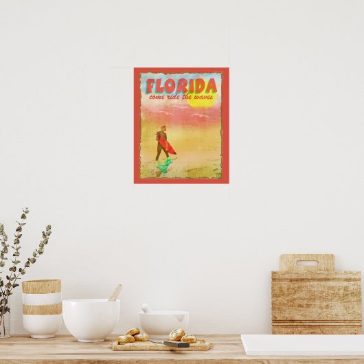 Florida Surfer  Style Poster (Keuken)
