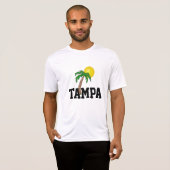 Florida: Tampa palm-boom en zon T-shirt (Voorkant volledig)