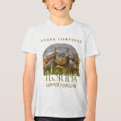 Florida Territory Gopher Tortoise Design Tri-Blend Shirt (Voorkant)