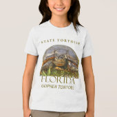 Florida Territory Gopher Tortoise Design Tri-Blend Shirt (Voorkant)