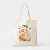 Florida The Sunshine State - Beach &Palms Artwork Tote Bag (Achterkant)