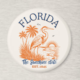 Florida The Sunshine State – Beach & Palms Design Magneet