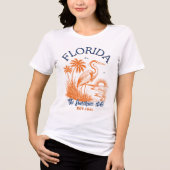 Florida The Sunshine State - & Palm Beach Scene Tri-Blend Shirt (Voorkant)