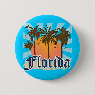 Florida The Sunshine State USA Ronde Button 5,7 Cm